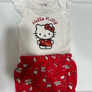 Hello Kitty White and Red Baby Top